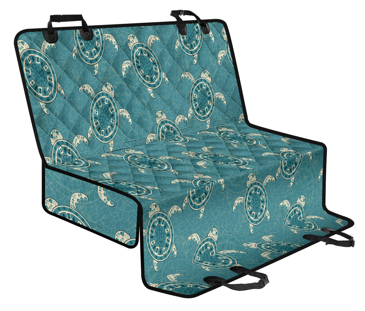 Sea Turtle Pattern Print Design T02 Rear Dog Seat Cover