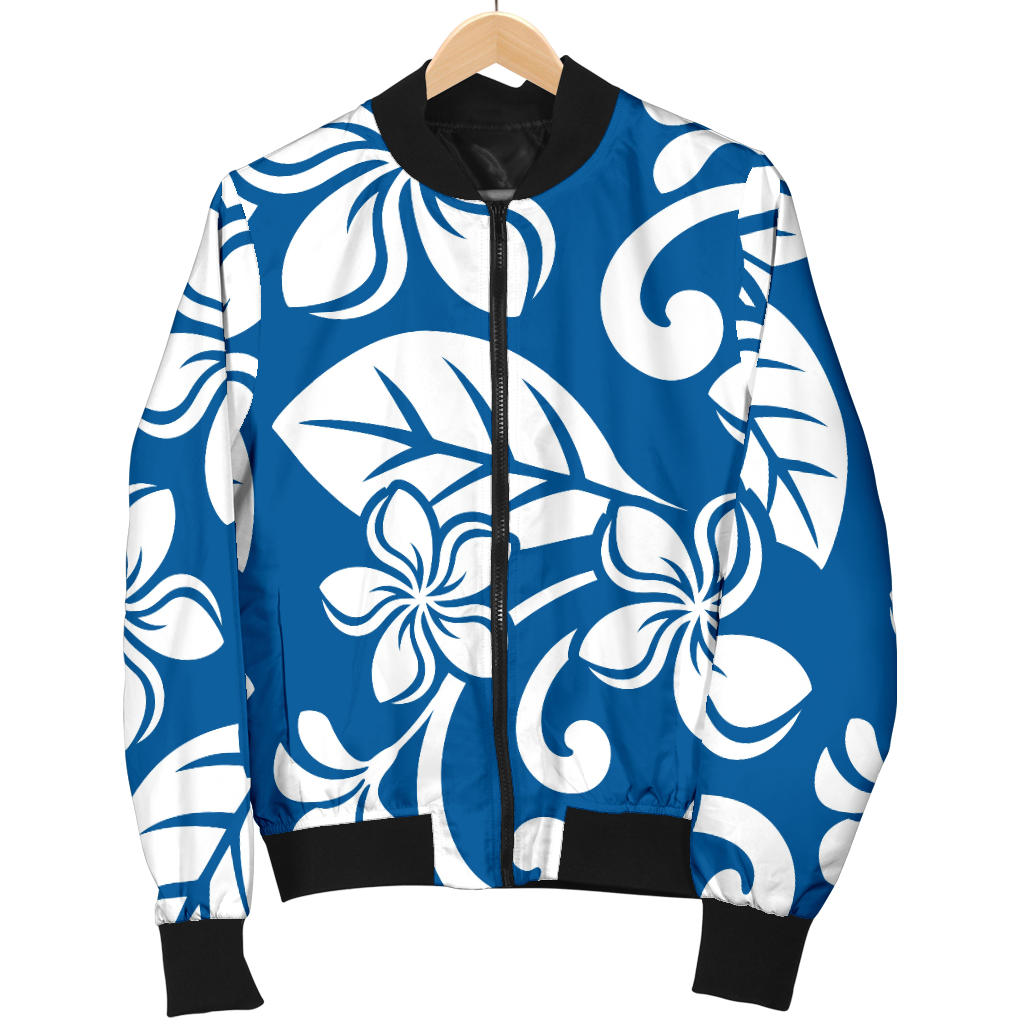 Plumeria Pattern Print Design PM013 Women Bomber Jacket