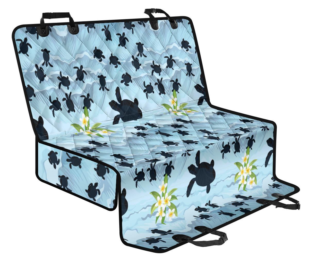 Sea Turtle Pattern Print Design T011 Rear Dog Seat Cover