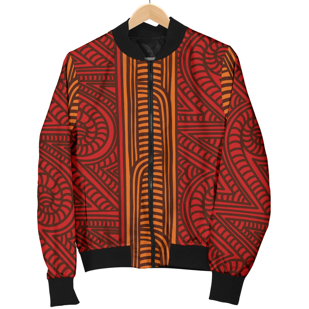 Maori Pattern Print Design 05 Women's Bomber Jacket