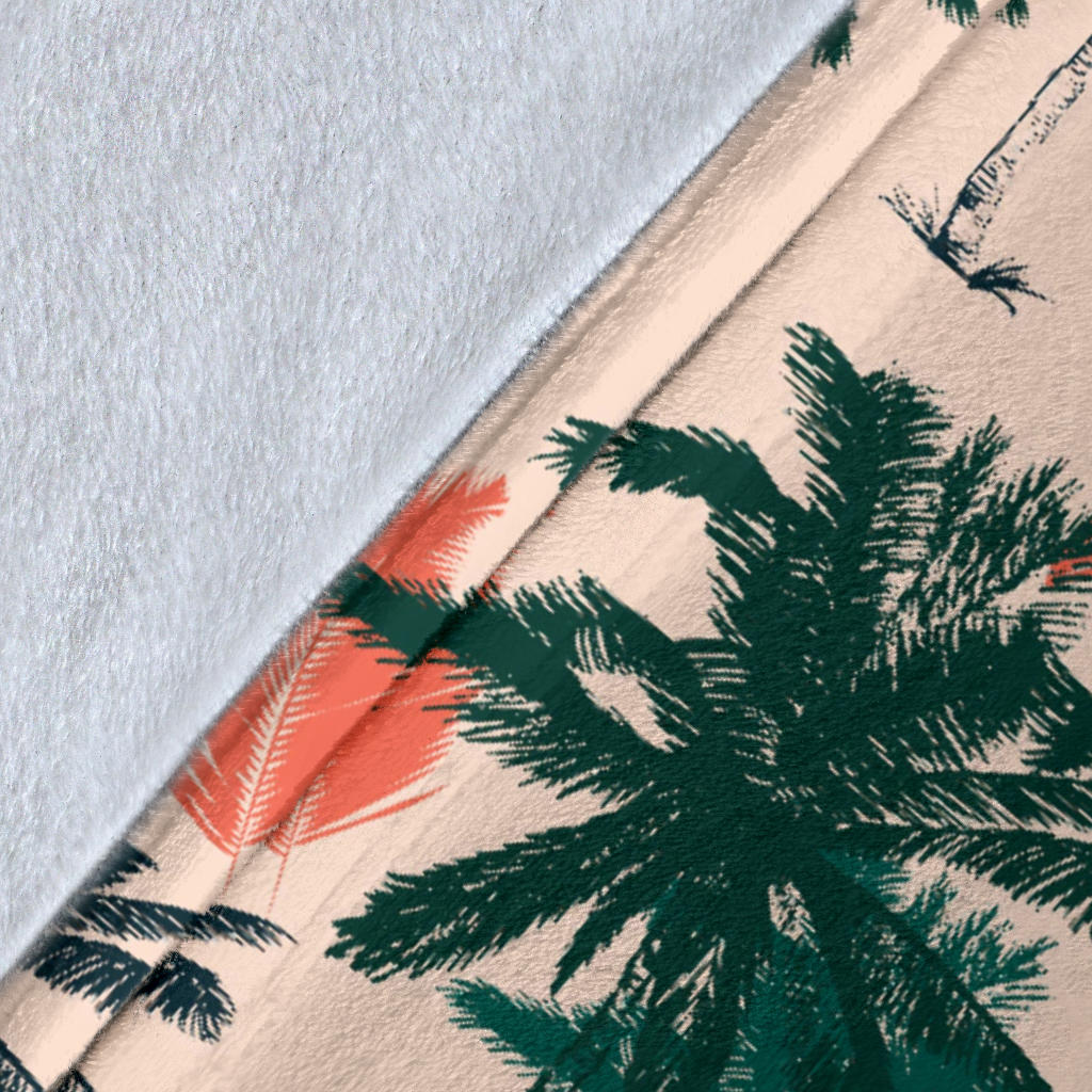 Palm Tree Pattern Print Design PT014 Fleece Blanket
