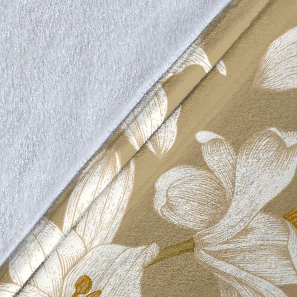 Lily Pattern Print Design LY07 Fleece Blanket