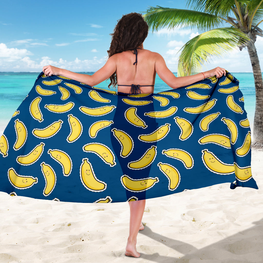 Banana Pattern Print Design BA03 Sarong Pareo Wrap