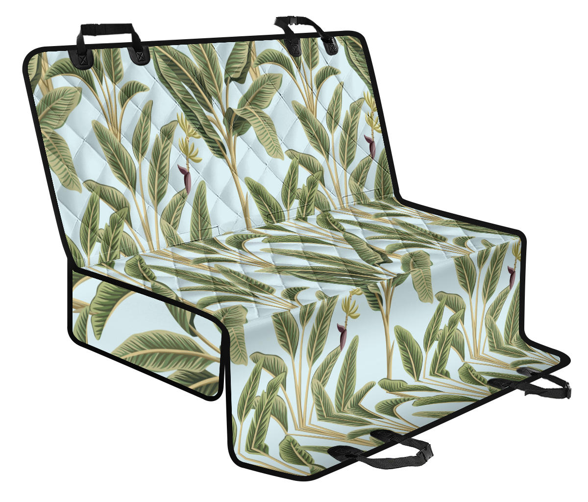Banana Leaf Pattern Print Design BL03 Rear Dog Seat Cover