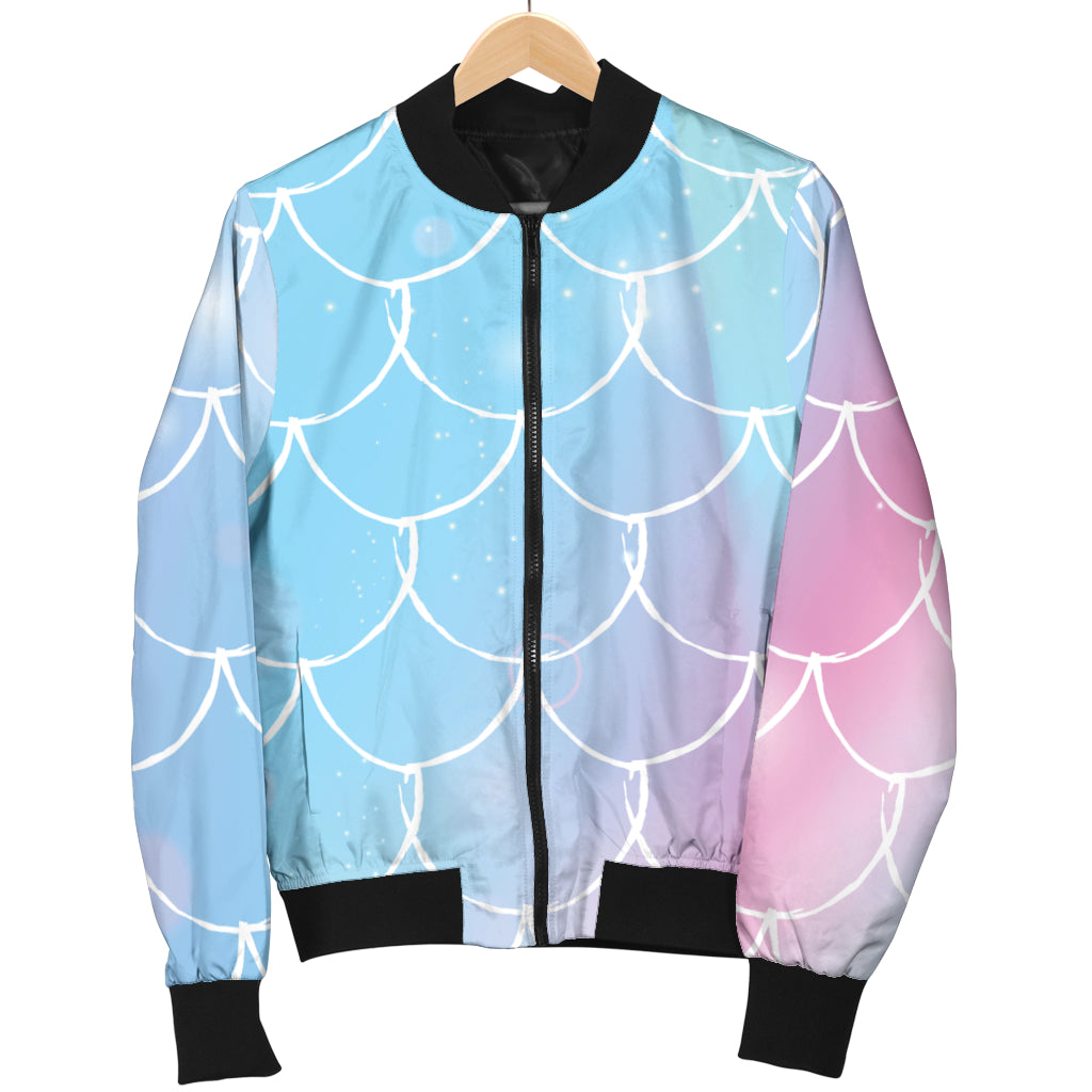 Rainbow Pattern Print Design A06 Women's Bomber Jacket