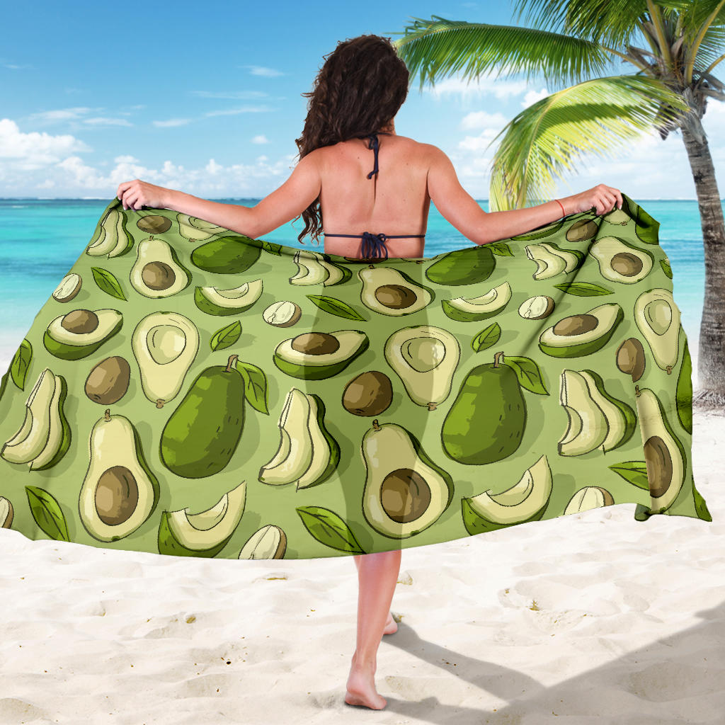 Avocado Pattern Print Design AC03 Sarong Pareo Wrap