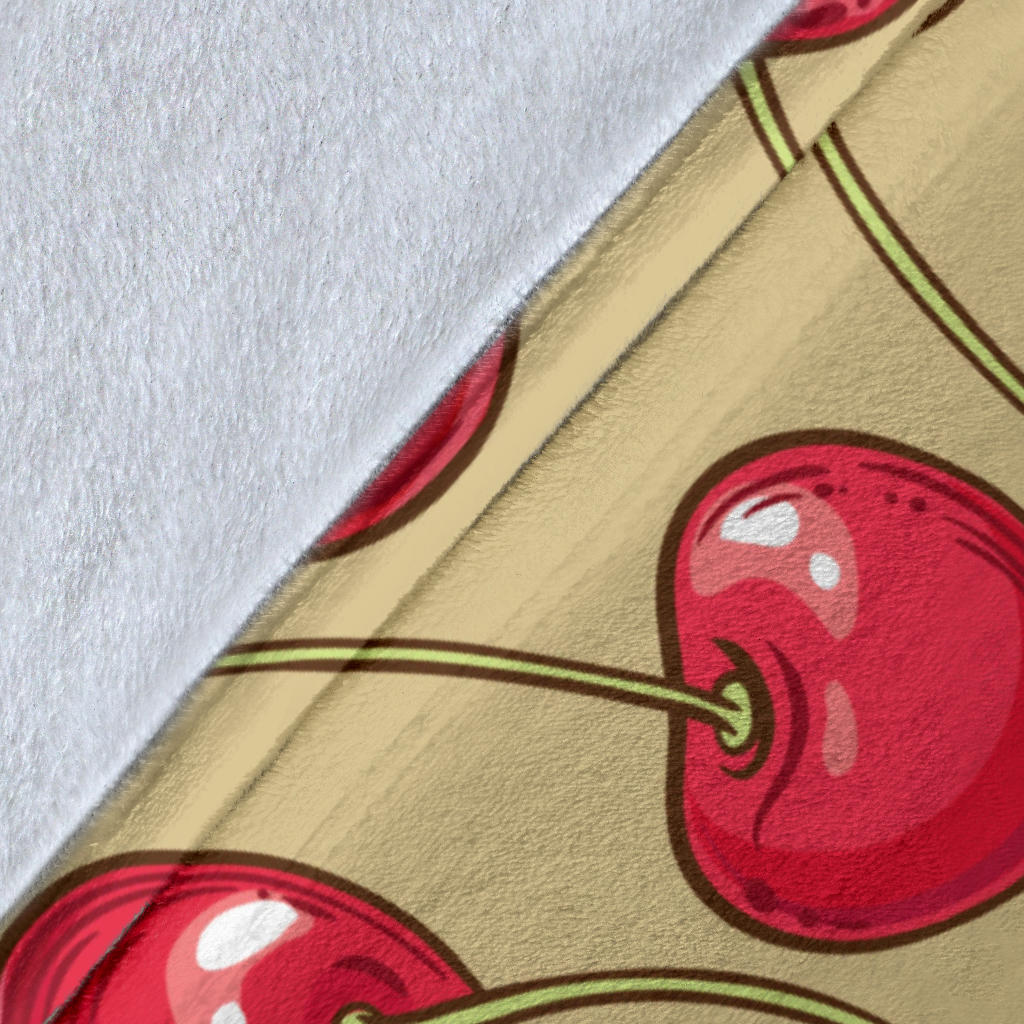 Cherry Pattern Print Design CH05 Fleece Blanket