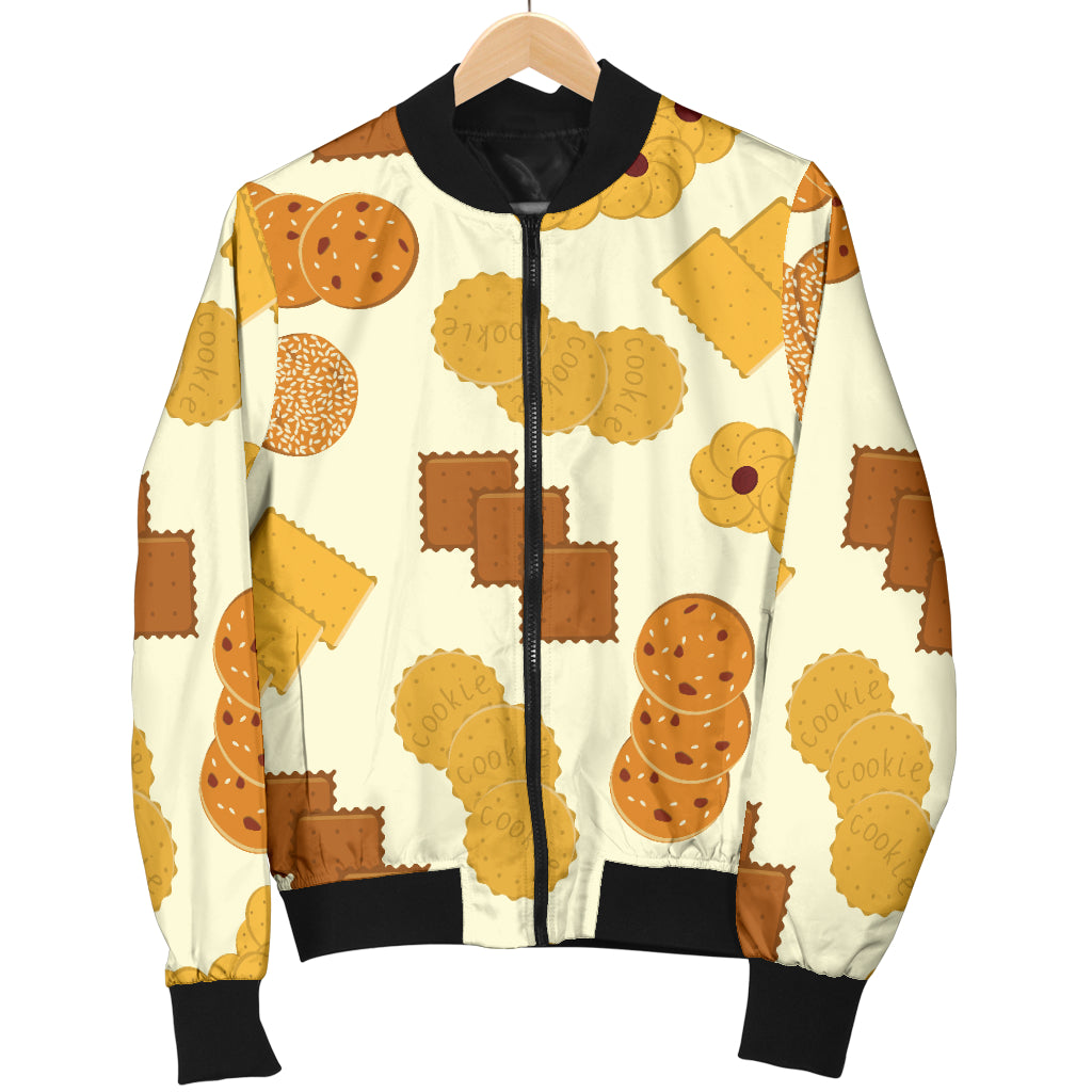 Cookie Pattern Print Design 06 Women's Bomber Jacket