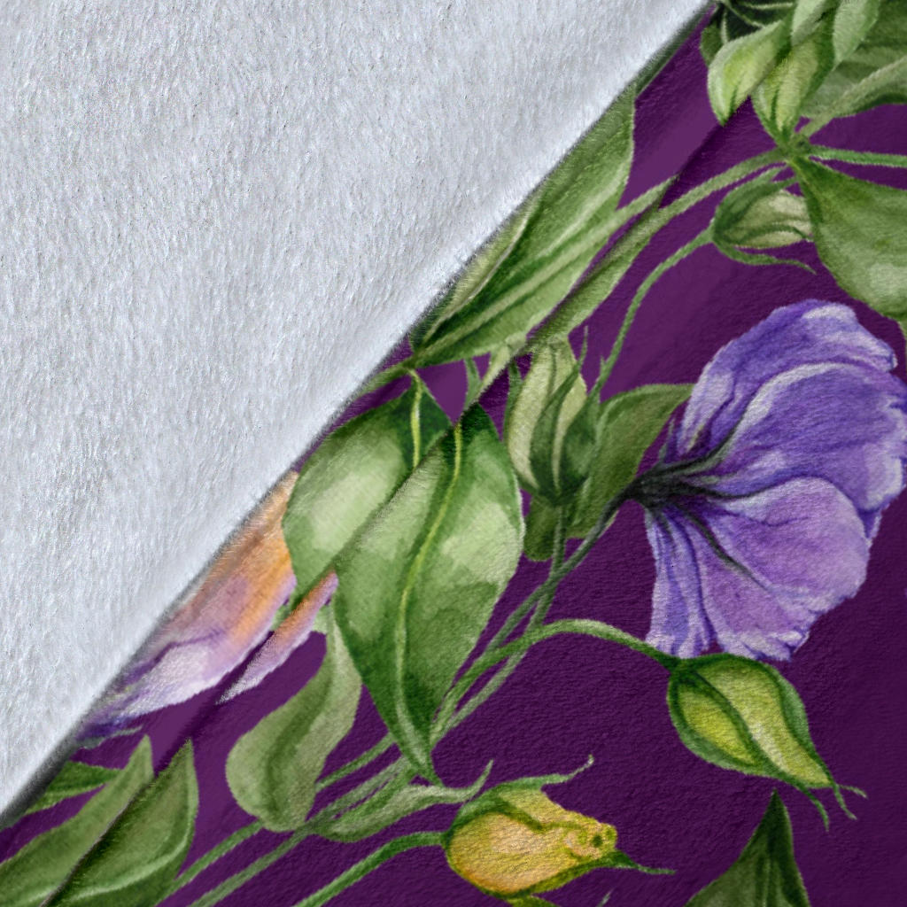 Lisianthus Pattern Print Design LT03 Fleece Blanket