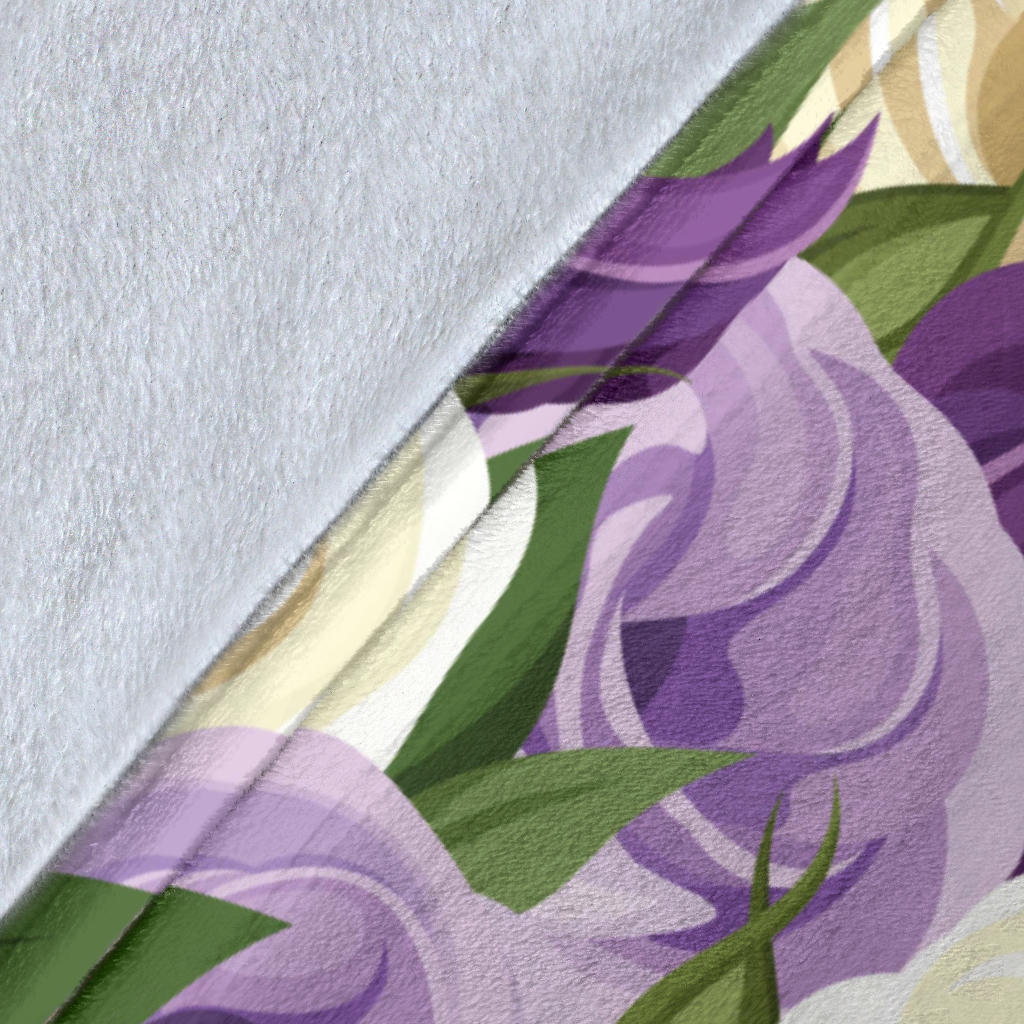 Lisianthus Pattern Print Design LT01 Fleece Blanket