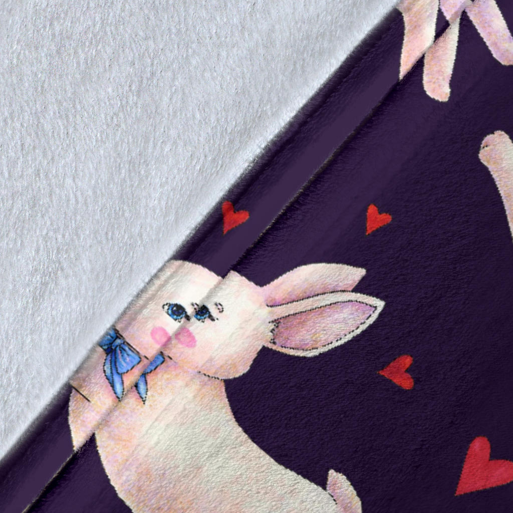 Rabbit Pattern Print Design RB016 Fleece Blanket