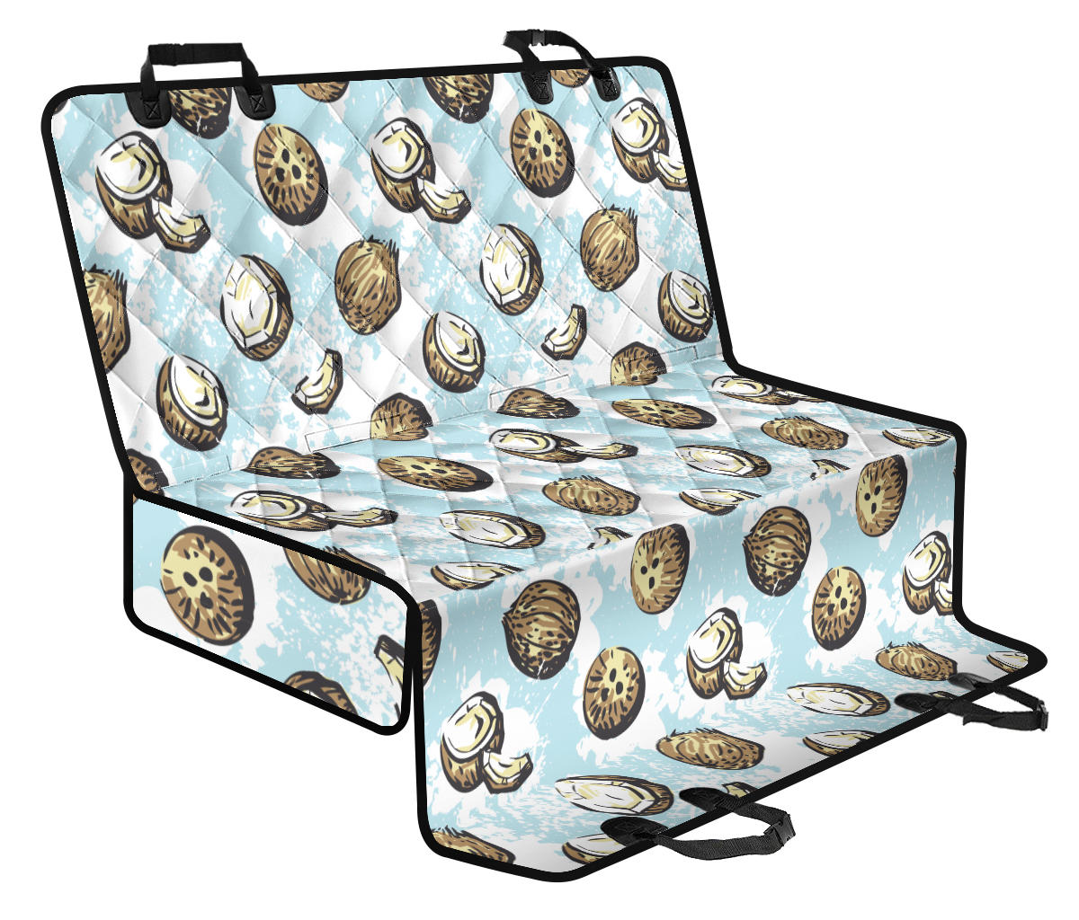 Coconut Pattern Print Design CN01 Rear Dog Seat Cover