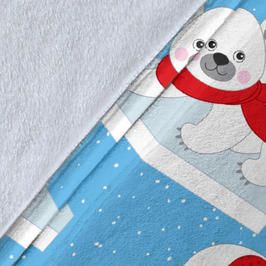 Polar Bear Pattern Print Design PB06 Fleece Blanket
