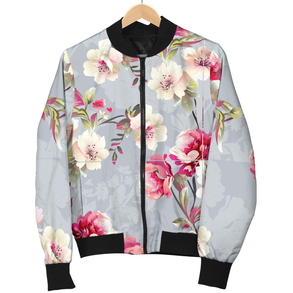 Summer Floral Pattern Print Design SF02 Men Bomber Jacket