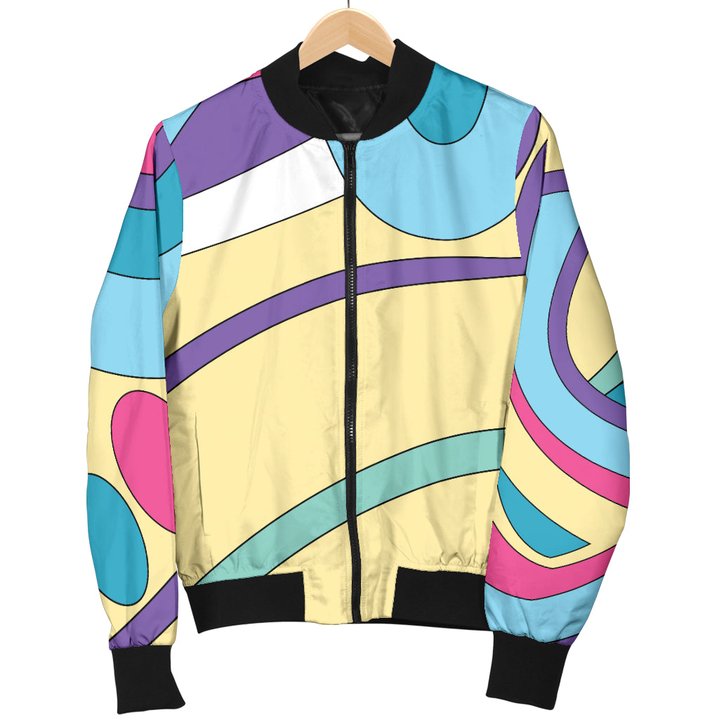 Funky Retro Pattern Print Design A01 Women's Bomber Jacket