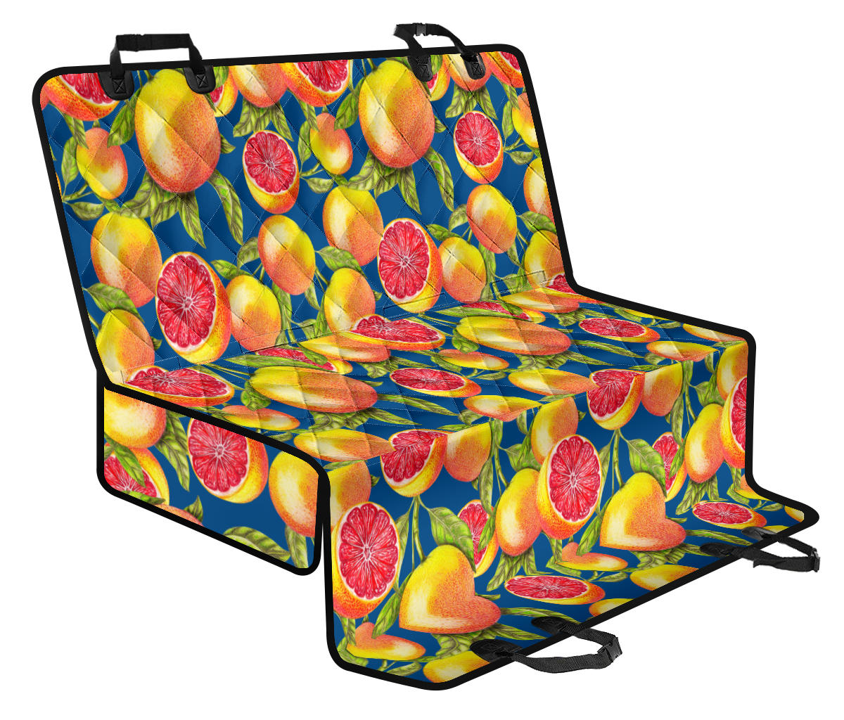 Grapefruit Pattern Print Design GF04 Rear Dog Seat Cover