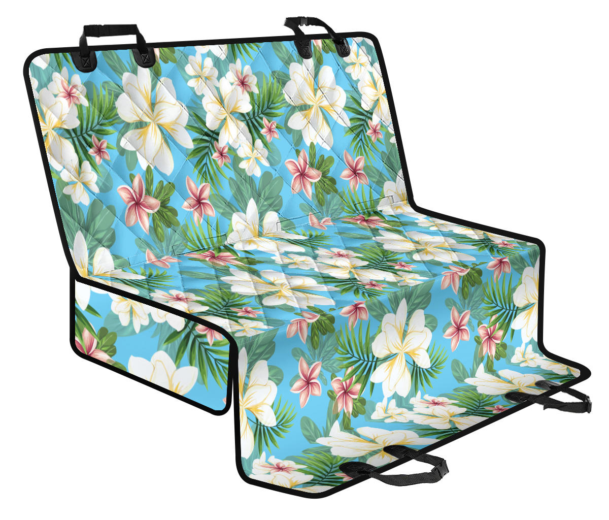 Plumeria Pattern Print Design PM028 Rear Dog Seat Cover