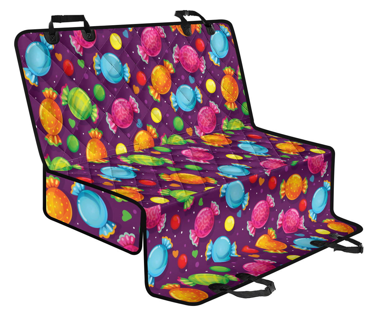 Candy Pattern Print Design CA05 Rear Dog Seat Cover
