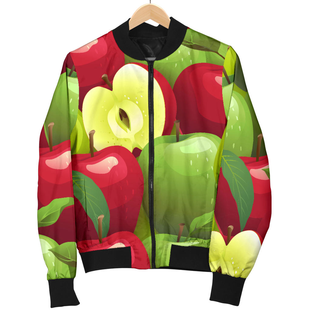 Apple Pattern Print Design AP03 Men Bomber Jacket