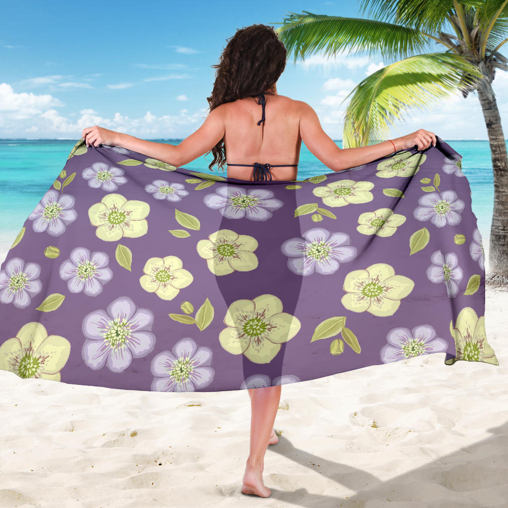 Anemone Pattern Print Design AM013 Sarong Pareo Wrap