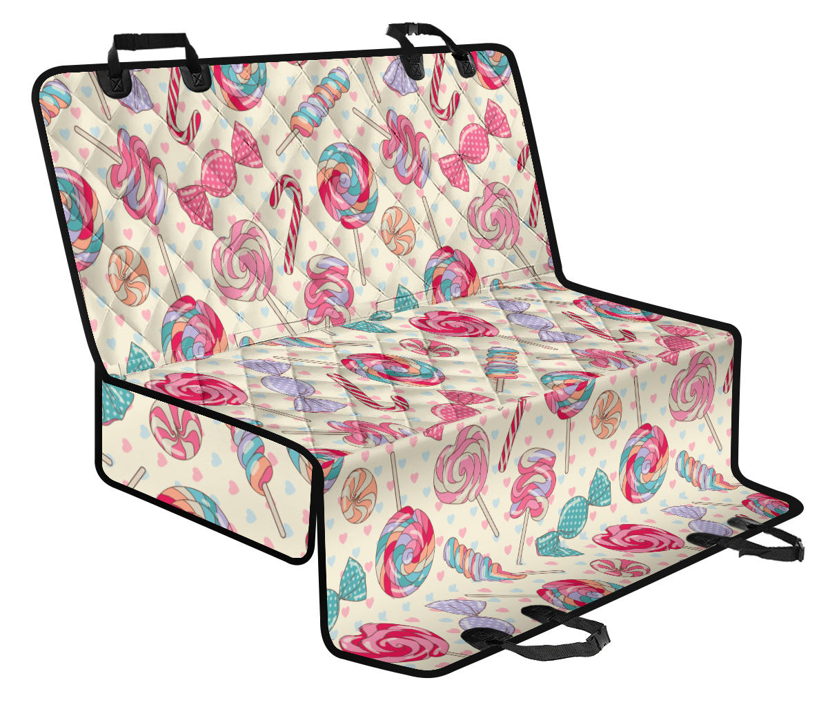 Candy Pattern Print Design CA04 Rear Dog Seat Cover