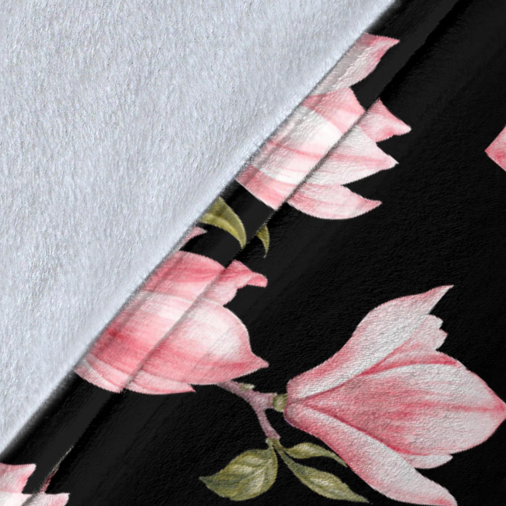 Magnolia Pattern Print Design MAG03 Fleece Blanket