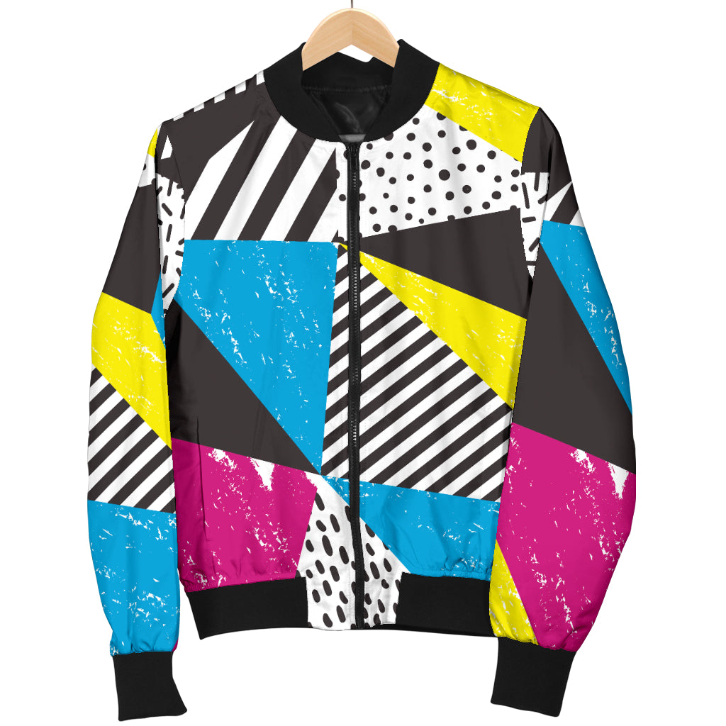 80s Pattern Print Design 2 Women's Bomber Jacket