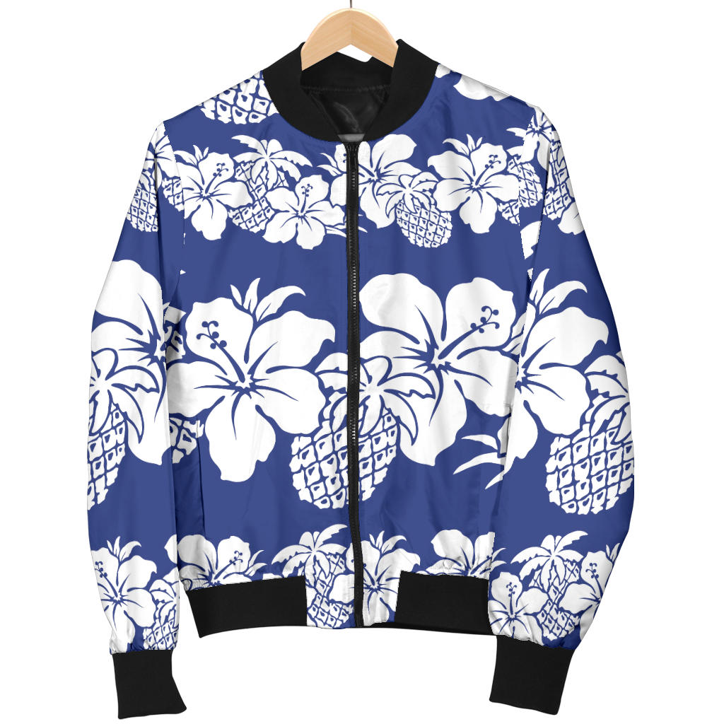 Hawaiian Themed Pattern Print Design H07 Men Bomber Jacket