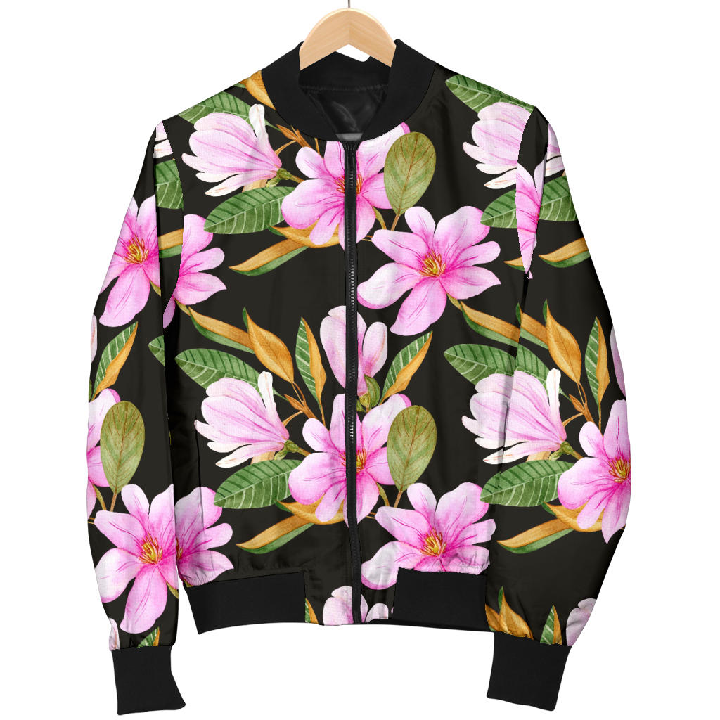 Magnolia Pattern Print Design MAG08 Men Bomber Jacket