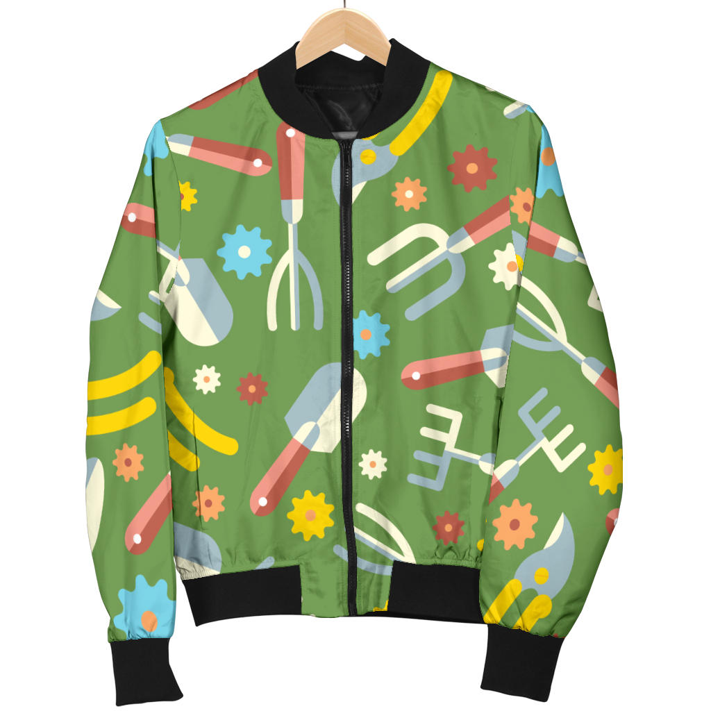 Gardening Pattern Print Design G06 Men Bomber Jacket