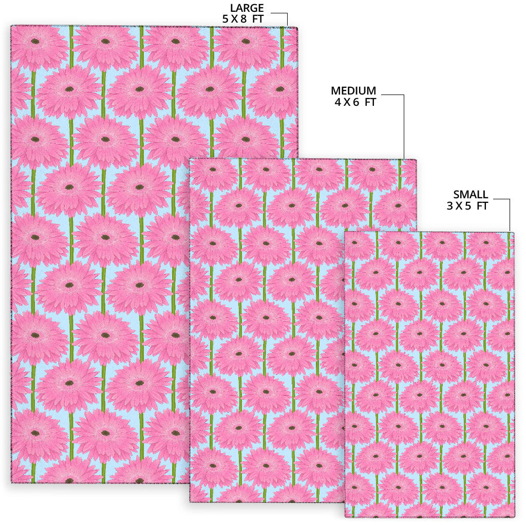 Gerberas Pattern Print Design GB01 Area Rugs