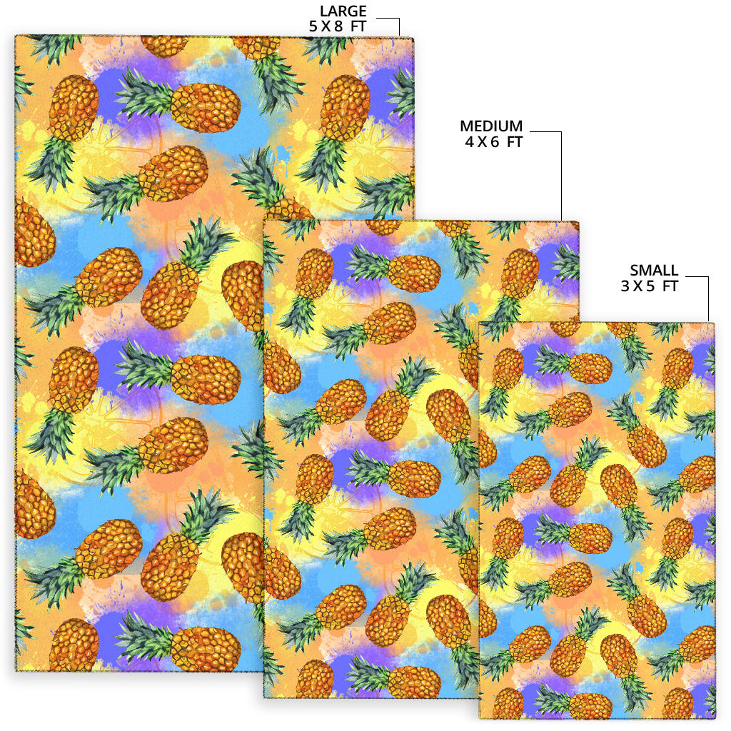 Pineapple Pattern Print Design PP09 Area Rugs