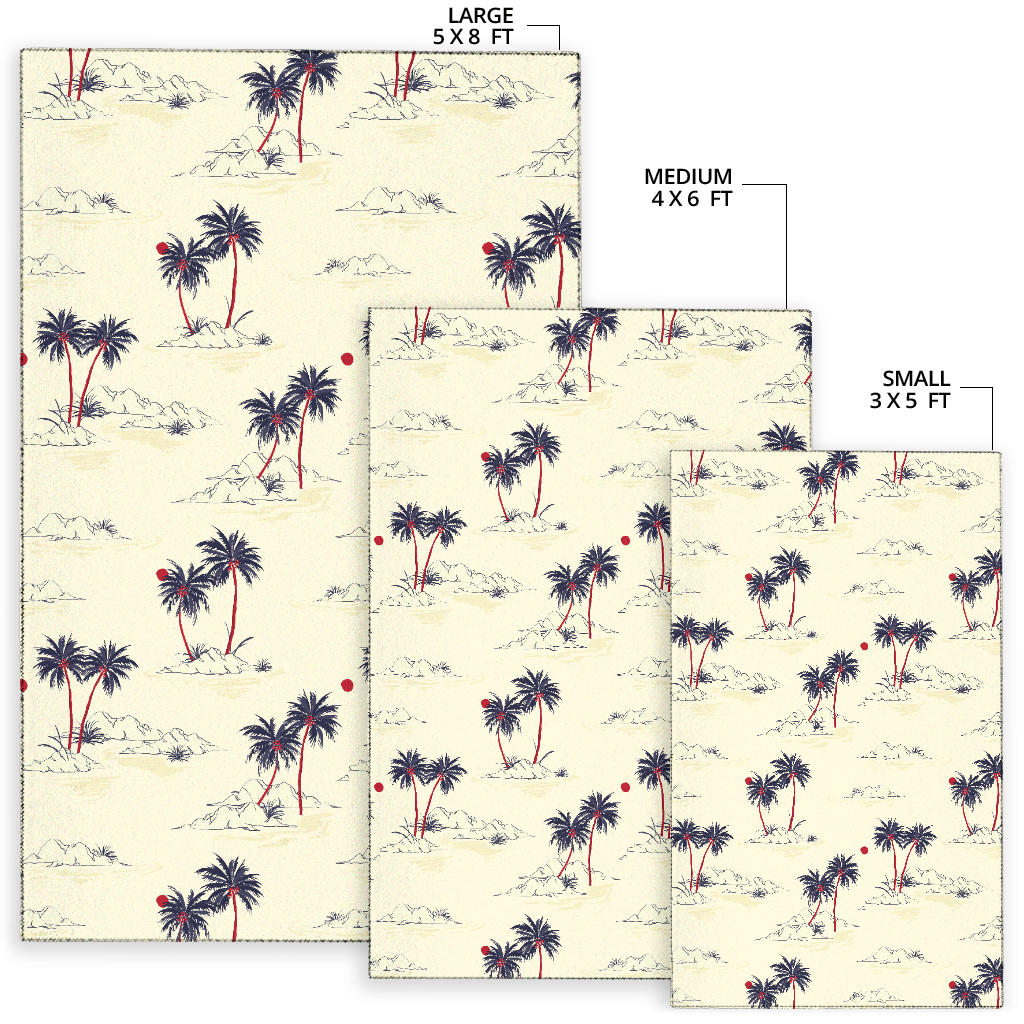 Palm Tree Pattern Print Design PT08 Area Rugs