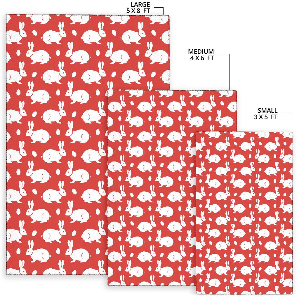 Rabbit Pattern Print Design RB017 Area Rugs