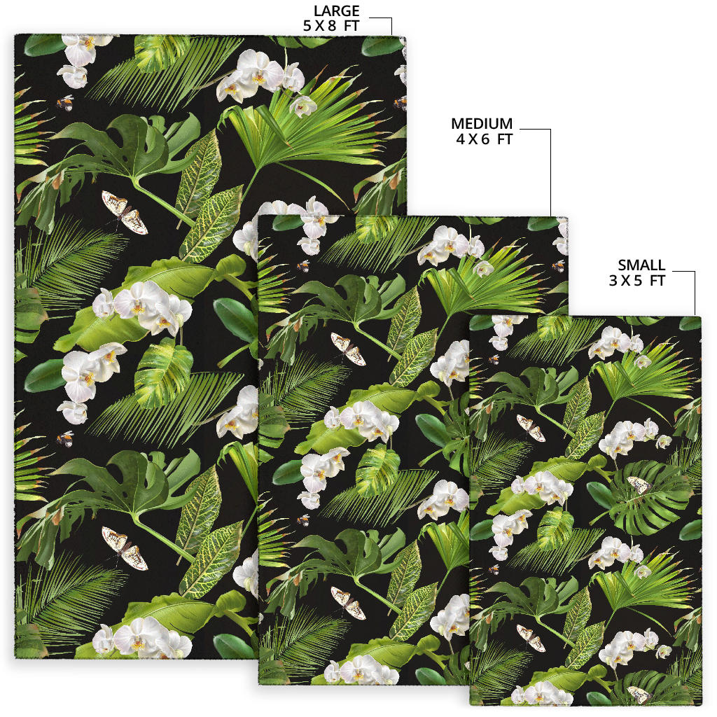 Tropical Flower Pattern Print Design TF026 Area Rugs