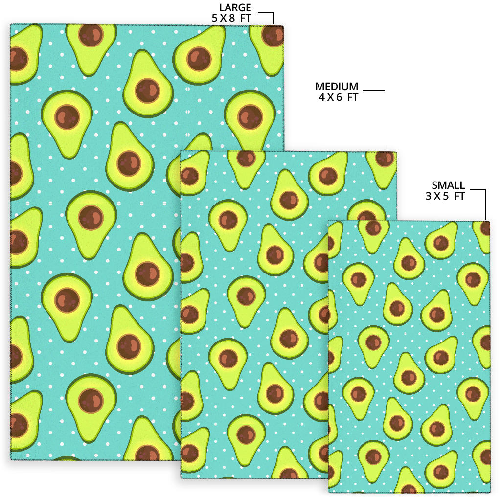 Avocado Pattern Print Design AC012 Area Rugs