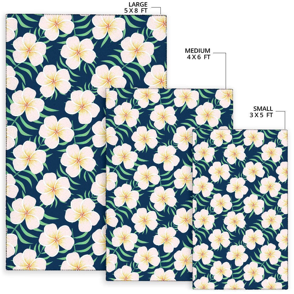 Pink Plumeria Pattern Print Design PM016 Area Rugs