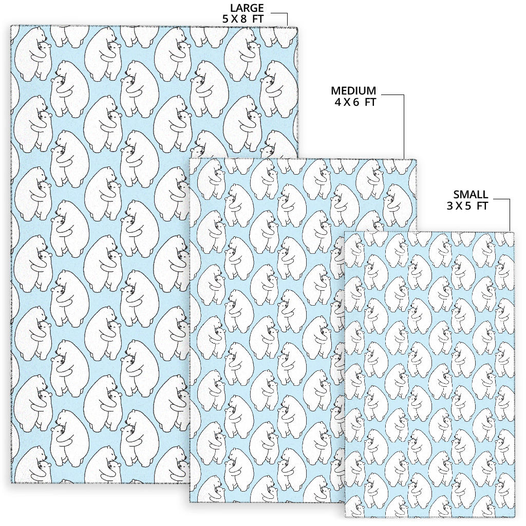 Polar Bear Pattern Print Design PB08 Area Rugs