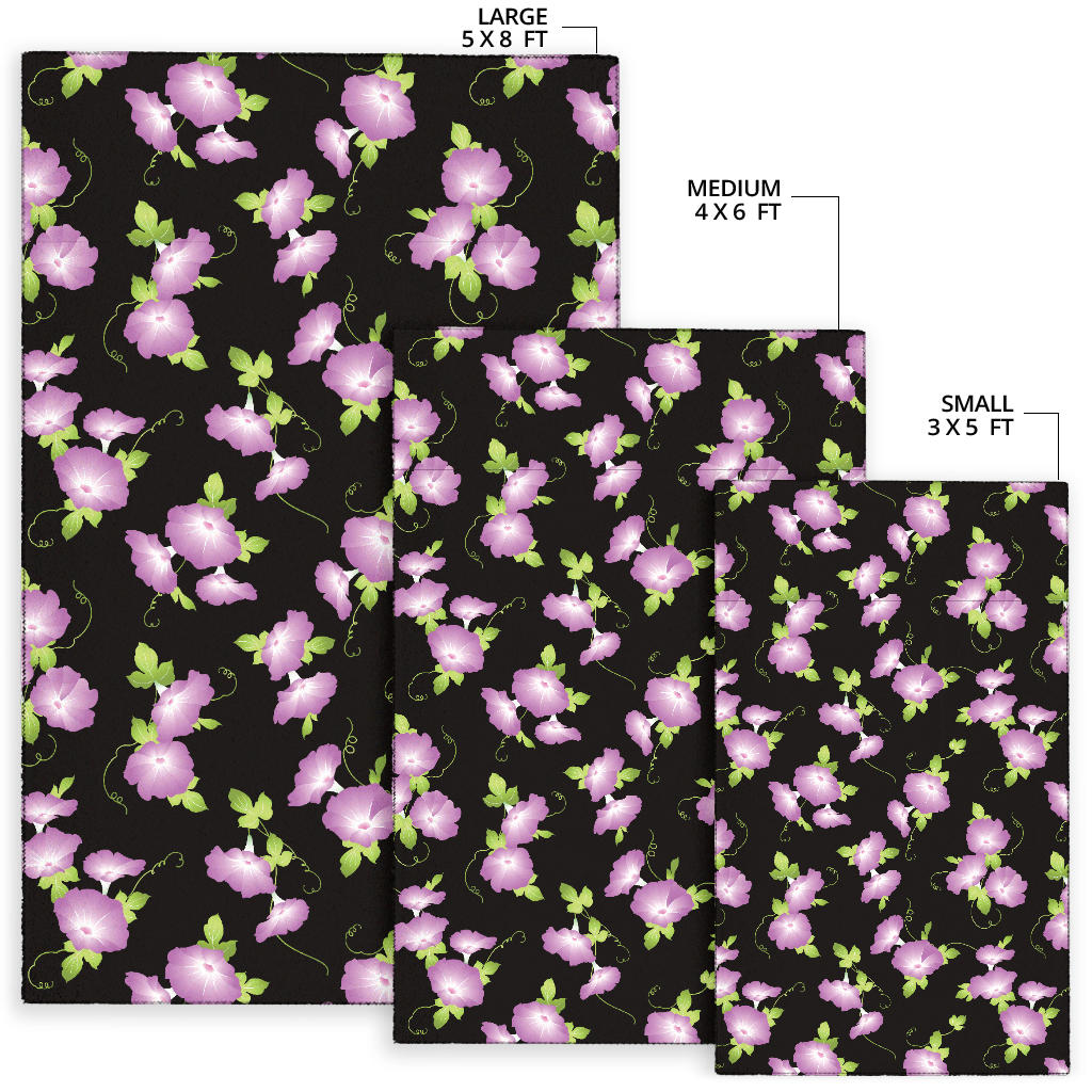 Morning Glory Pattern Print Design MG02 Area Rugs