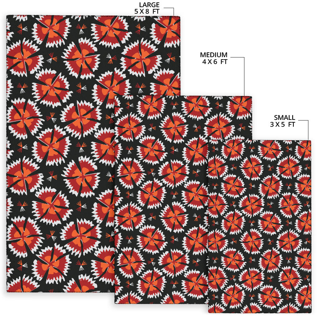 Carnations Pattern Print Design CN03 Area Rugs