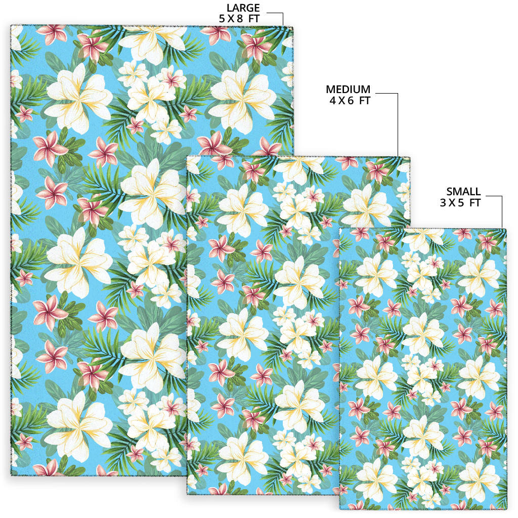 Plumeria Pattern Print Design PM028 Area Rugs