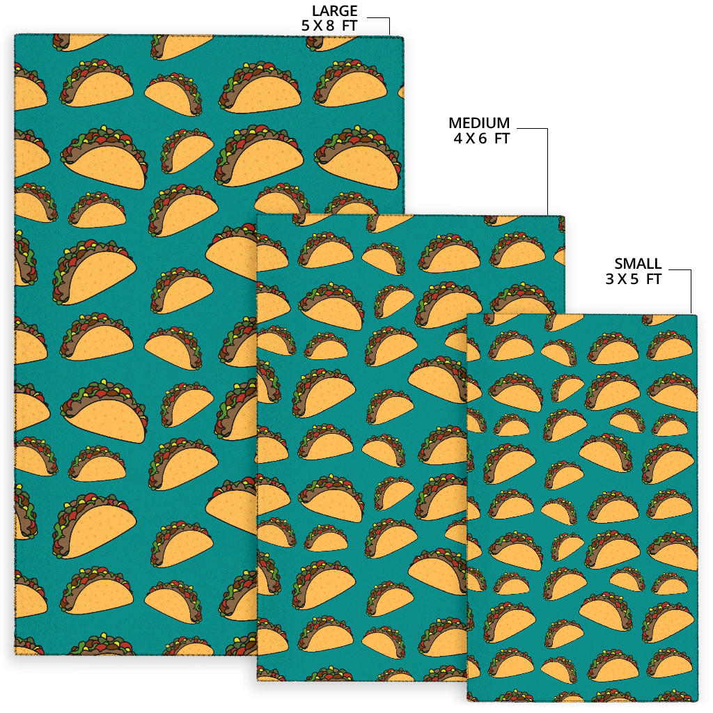 Taco Pattern Print Design TC07 Area Rugs