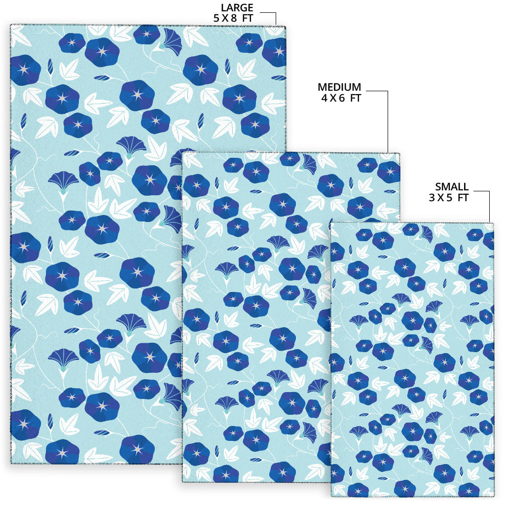 Morning Glory Pattern Print Design MG07 Area Rugs