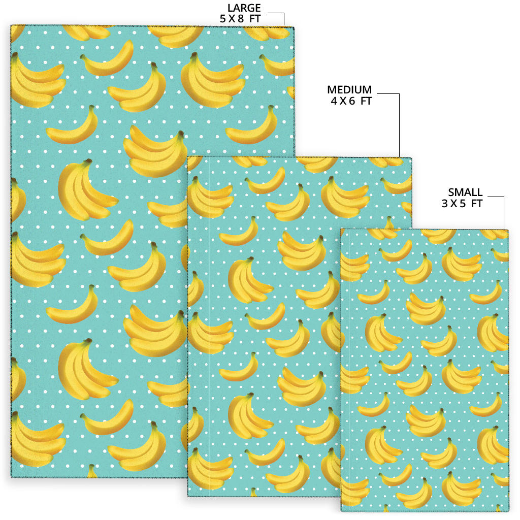 Banana Pattern Print Design BA02 Area Rugs