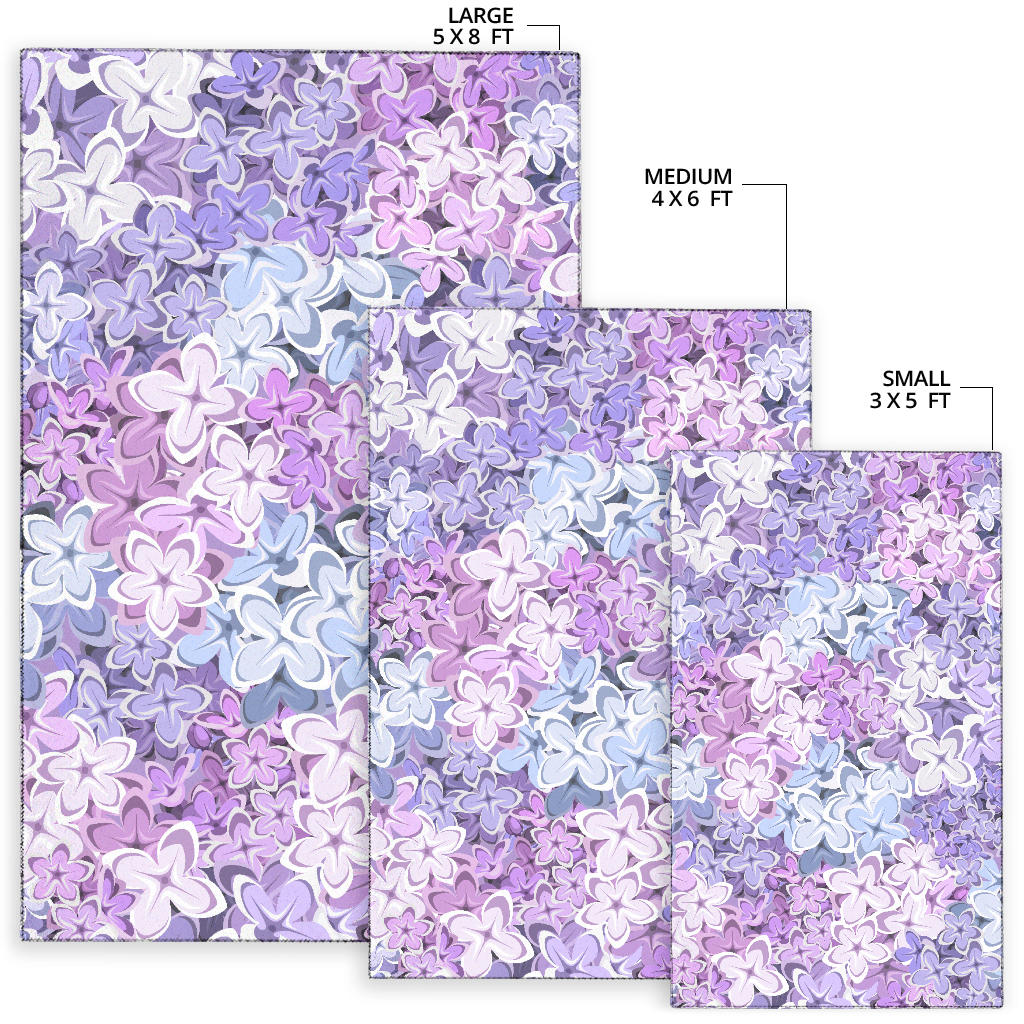 Lilac Pattern Print Design LI01 Area Rugs