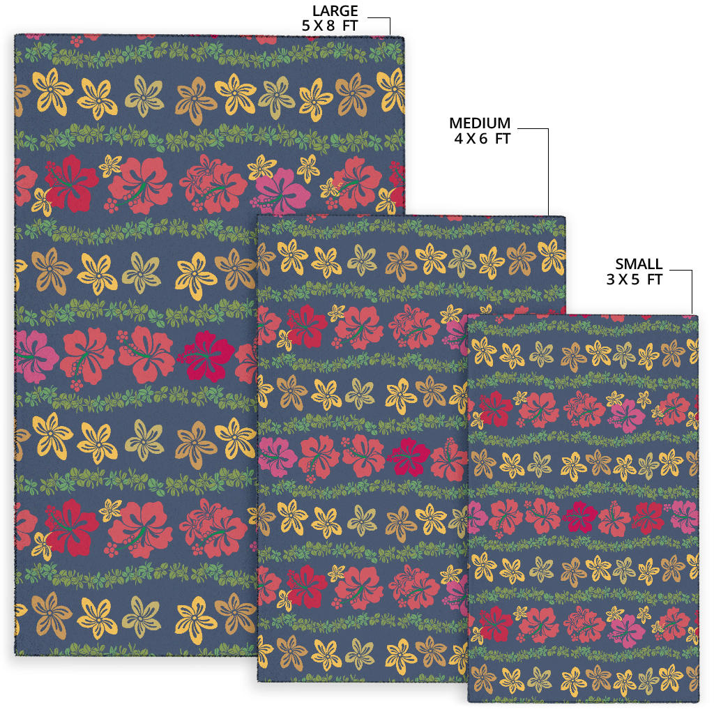 Hawaiian Themed Pattern Print Design H018 Area Rugs