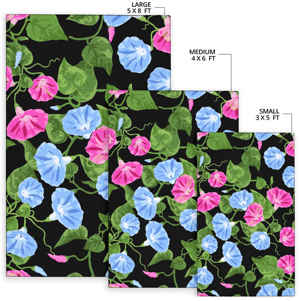 Morning Glory Pattern Print Design MG04 Area Rugs