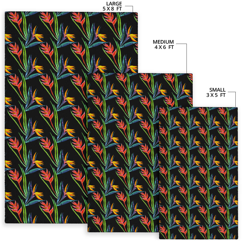 Heliconia Pattern Print Design HL04 Area Rugs