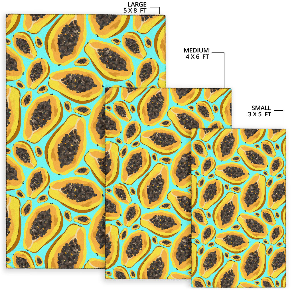 Papaya Pattern Print Design PP03 Area Rugs