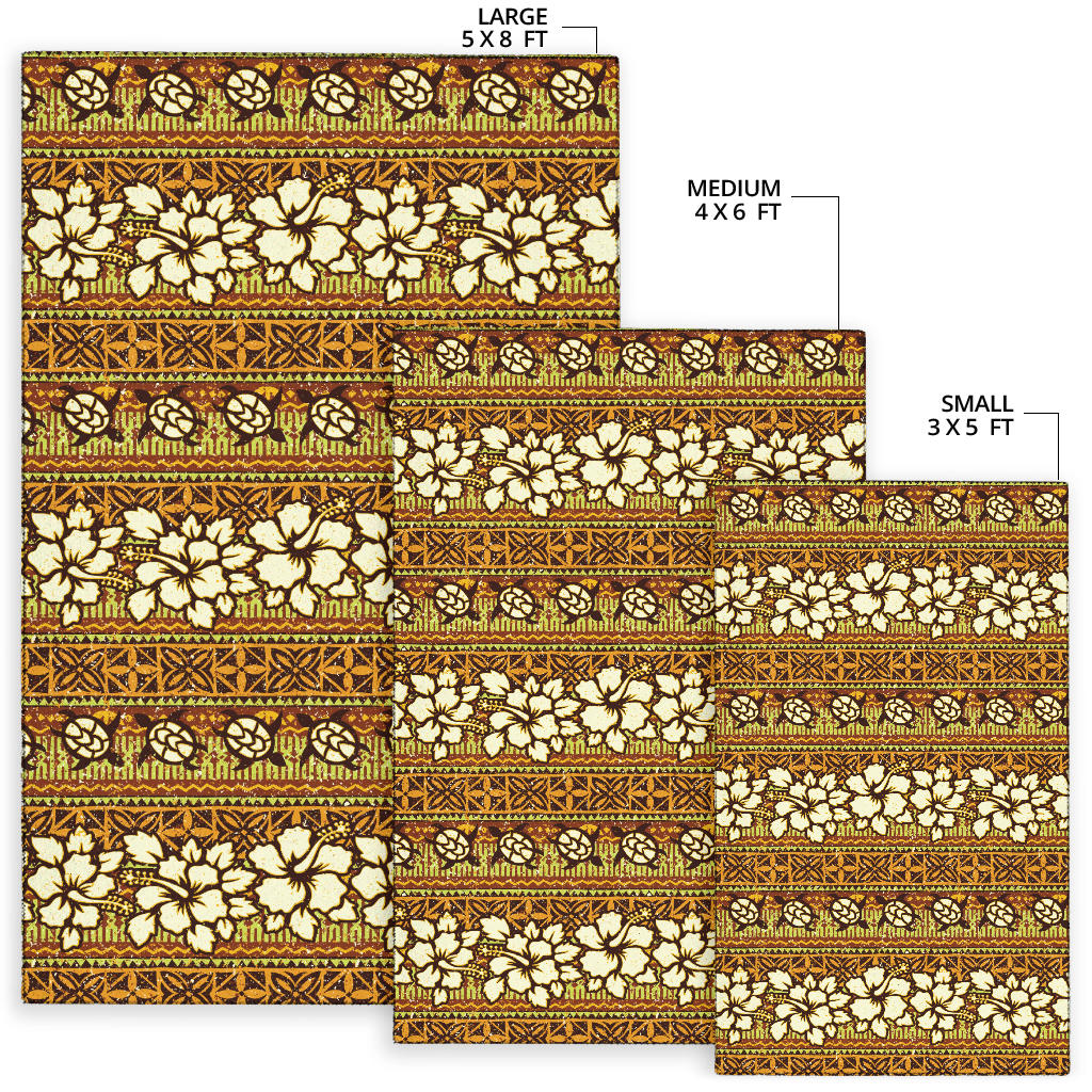Hawaiian Themed Pattern Print Design H015 Area Rugs